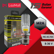 AYOTO  Lampu LED Motor Depan Matic Bebek M2A H6 AC DC 8+8 Watt Garansi 15 Bulan