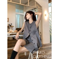 Shorts + Shirt Set Sleeveless - Tharo Clothing Set Clothes for Women [SET0021]