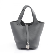 【二手】愛馬仕 HERMES 手提包 Picotin Lock PM 迷霧灰 迷霧灰 皮革 Picotin Lock PM 迷霧灰 女款 全新未使用