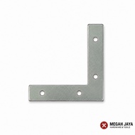 Flat L Bracket 75x75x15x2mm Metal Furniture Repair Fixing Plate 90° Corner Brace Cabinet Table Chair