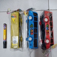 (price for 2 pcs) Wjs 251 mini pullback bus car toy