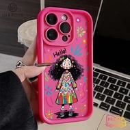 Phone Case VIVO Y03 Y17S V30 5G V29 V29E Cute Graffiti Girl Shockproof TPU Phone Case