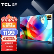 TCL雷鸟 雀4 55英寸 4K超高清 超薄电视 全面屏电视 智慧屏 1.5G+8G 游戏巨幕智能液晶电视以旧换新55F265C