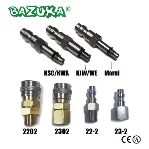 New HPA Taps Valve Adapter Adaptor Male Foster Quick Disconnect Coupler Marui KJW/WE KSC/KWA (US)