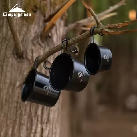 BKS190 Camping stainless steel black titanium plated snow la beer cup drinking water cup overlap sto