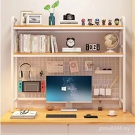 Heightened Grid Desktop Desk with Art Iron Shelf Shelf Storage Student Bookshelf Computer Desk Multi