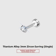 MIXIER | Implant-Grade F136 Titanium Alloy Zircon Earring Stud Dangle