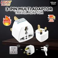 [SIRIM Approved] 3 Way Adapter with Switch 3 Way Multi Adaptor 13A 3 Pin Plug Socket with Neon Light