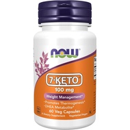 NOW Foods Supplements, 7-Keto (DHEA Acetate-7-one) 100 mg, Weight Management*, 60 Veg Capsules
