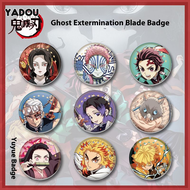YADOU  ป้ายเข็มกลัดอนิเมะ Demon Slayer พร้อม Tanjiro, Nezuko, Zenitsu และ Inosuke