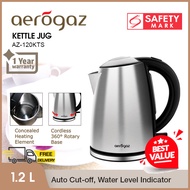 Aerogaz AZ-120KTS 1.2 Litre Kettle Jug – Silver Color