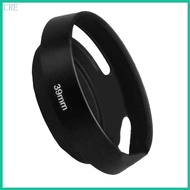 CRE 39mm Metal Screw-in Lens Hood Hollow Out for Camera with 39mm Filter Thread Lens Hood Black