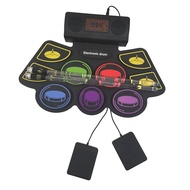Foldable Portable Silicone Hand-Rolled Electronic Drum Game Percussion Instrument Children Beginner 