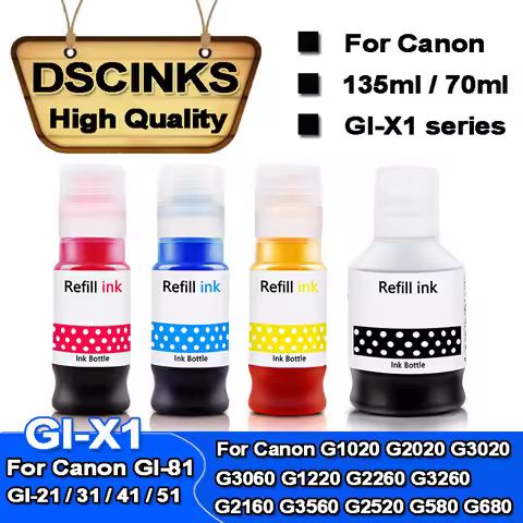GI-X1 GI-81 Refill dye Ink for Canon G1020 G2020 G3020 G3060 G1220 G2260 G3260 G2160 G3560 G2520 G58