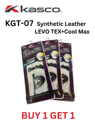 <NEW > KASCO GOLF BUY 1 GET 1 ถุงมือหนังเทียม KGT-07 Synthetic Leather LEVO TEX+Cool Max