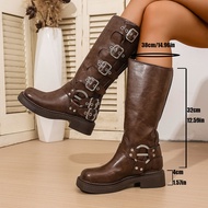 Western Cowboy Boots Retro Brown Boots Melade Boots Women Knight Boots