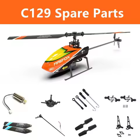 Spare Parts List For FIREFOX C129 4CH RC Helicopter Propeller Canopy Main Frame Gear Motor Blade Rec