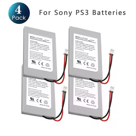 4 Pcs 1800mAh Battery for Sony PlayStation3 PS3 Wireless Controller 3.7V Rechargeable Li-Ion Batteri