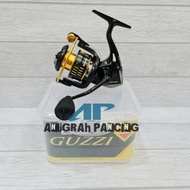 reel pancing maguro guzzi 2000/2500/3000 mega gear - black gold 3000