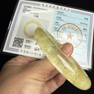 [Certificate] Lemon Yellow Citrine Bangle 60mm [证书]柠檬黄黄水晶手镯 60毫米Gelang Tangan Citrine Kuning Lemon 6
