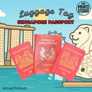 Cute Singapore Passport Inspired Luggage Tag | 3D Printed | Smart NFC Luggage Tag