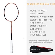 Li Ning BLADEX 900 SUN/MOON MAX (3U/4U) All Carbon Fiber Speed Professional Badminton Racket（100% Or