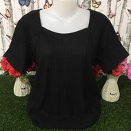 เสื้อยืดผ้าท้อฟฟี่ คอเหลี่ยม เสื้อยืดสาวอวบ รอบอก34-42นิ้ว รุ่น5004
