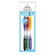 GRABBIT FIBRE PEN -3 TWIN-BIN and 6 COLORS