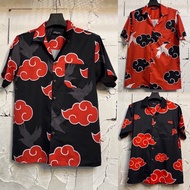 Hawaiian Naruto light red fabric, size xs-6xl