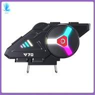 Y70 Motorcycle Bluetooth Helmet Headset V5.3 RGB Colorful Lights Earphone IPX6 Waterproof Support Co