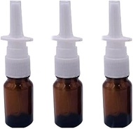 VASANA 3PCS 5ml Empty Refill Portable Amber Glass Nasal Spray Bottle Travel Sample Packing Aromather