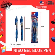 Gel blue pen/ pen biru dakwat basah
