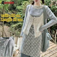 Korean Lace Skirt /Lace Layered Skirt/Lace Wrap Skirt Buttocks/Curtain Gauze Skirt Versatile Lace He