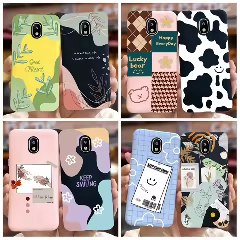 For Samsung Galaxy J3 J5 J7 Pro 2017 CaseLuxury Art Painted Cover Soft TPU Phone Case For Samsung J3