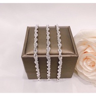 Real silver ruffled star fruit anklet silver anklet