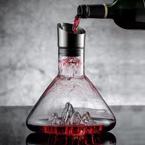 1500ML Iceberg Whisky Wine Decanter Handmade Lead-free Crystal Wine Pourer Carafe Thickened Wine Dis