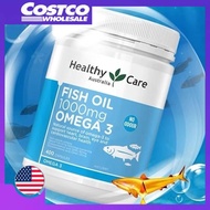 【EXP:2027】Healthy Care Fish Oil Omega 3 1000mg 400 Capsules-Costco