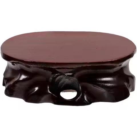 Wood Display Stand Base Rustic Wooden Base for Buddha Teapot Vase Crafts Indoor Home Office Display 