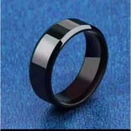 Cincin TITANIUM hitam grade A/cincin wanita-pria/cincin