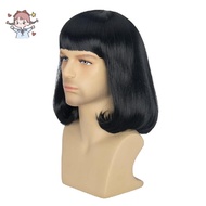 Men's Black Wig Short Straight Cosplay Wig Men's Synthetic Wig