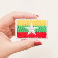 FLAG EMBROIDERY PATCH MYANMAR FLAG BADGE EMBROIDERY/ IRON PATCH