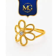 MG GOLD 916/22K Yellow Gold Daisy Ring (22K Gold)
