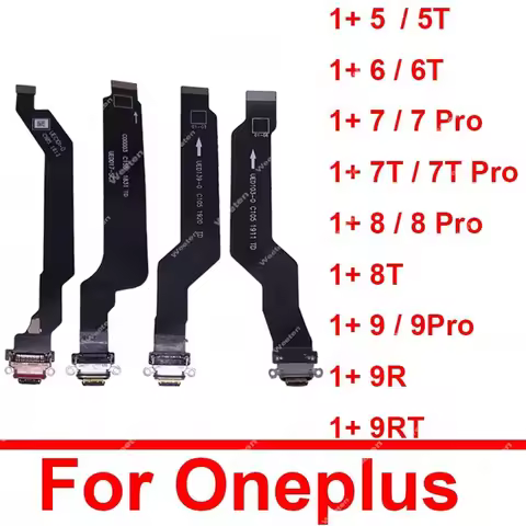 USB Charging Flex Cable For Oneplus 1+ 5 6 7 8 9 5T 6T 7T 8T Pro 9R 9RT Charger Jack Dock Port Conne
