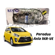 Perodua Axia 1KR-VE Engine Top Overhaul Gasket Kit Set (Carbon)