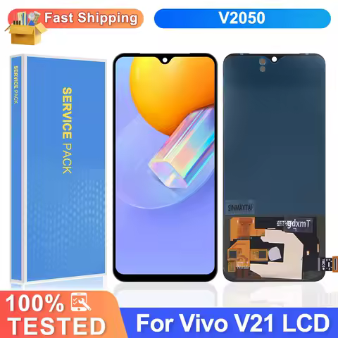Super AMOLED V21 5G Display For Vivo V21 5G LCD V2050 Display Touch Screen Digitizer Assembly Replac