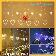 138L HEART LED Icecle String Light Raindrop Fairy Light Wedding CNY Raya Deepavali Home Deco Party Decoration Light