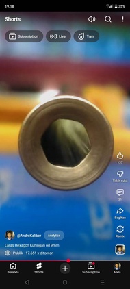 pipa kuningan 9mm segienam hexagonal 4.5mm