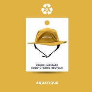 AQUATIQUE - BUCKET - ECONYL MASTARD - หมวกดำน้ำ หมวกเล่นน้ำ หมวกเซิร์ฟ เดินป่า แคมป์ปิ้ง กันแดด กันย