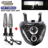 For YAMAHA MT07 LED Headlight 2014-2017 FZ07 FZ MT 07 High Low Beam IP67 E24 92W High Brightness FZ-
