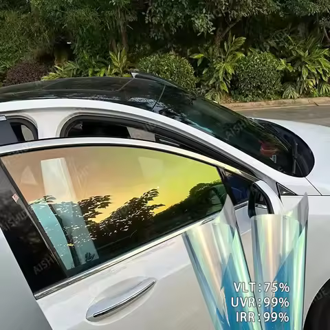 Aishide Sun Control 1.52*30M VLT75% IRR 99% Chameleon Nano Ceramic Car Heat Insulation Film Auto Win